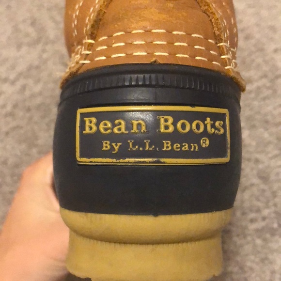 L.L. Bean Boots, 8” Tan/Navy - Picture 3 of 5